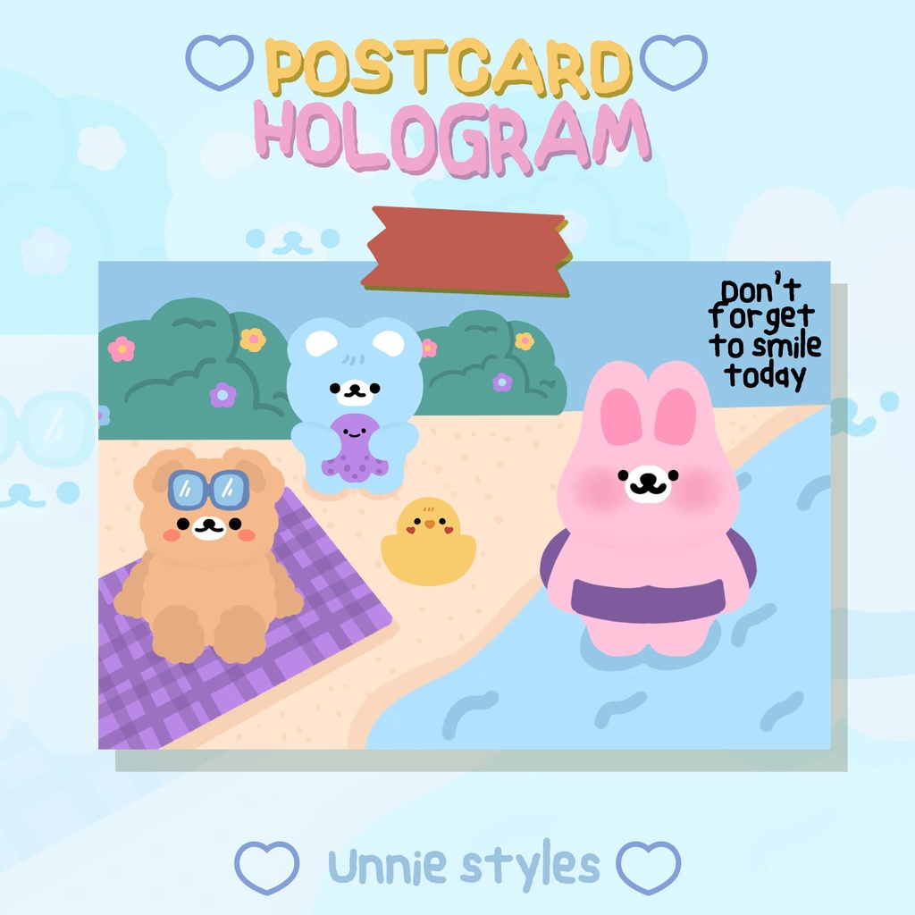 โปสการ์ดตกแต่ง  (POSTCARD) เนื้อขาวมันพร้อมซองใส