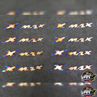 โลโก้ Logo X-max300 X-max Xmax แสตนเลสแท้เกรด304 เป่าไทเท Burnสวยๆ (จำนวน1ข้าง)