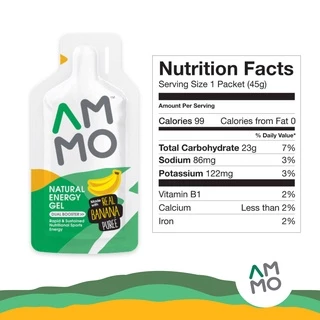 AMMO Natural Energy Gel รสกล้วย (แพค 3 ซอง)