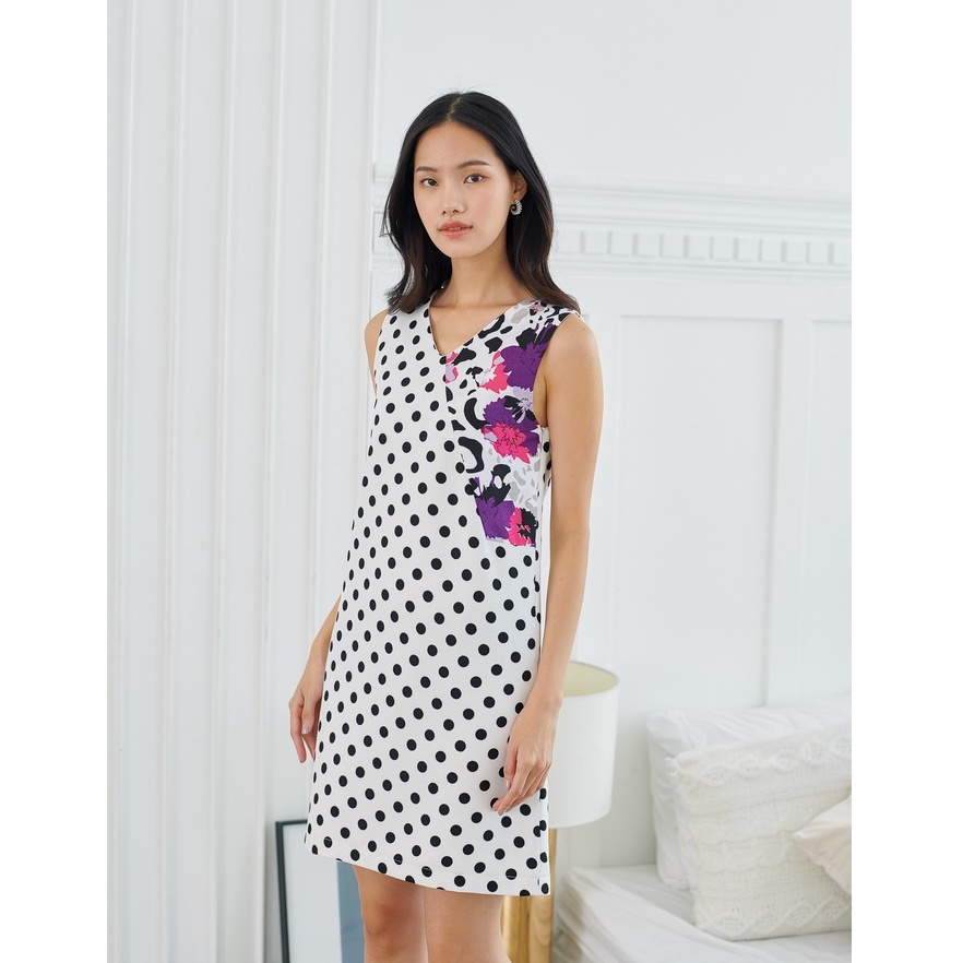 เดรสให้นม McKenzie Dress: Dot & Flower Print