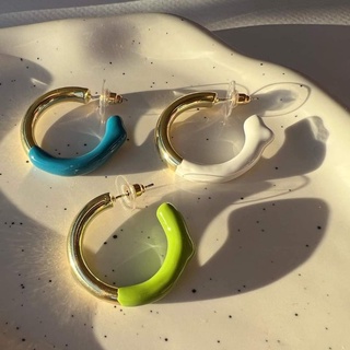 Ps Treasure color drop hoop earring 01