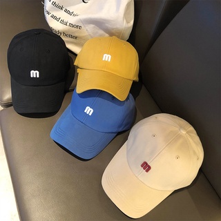 หมวกแก๊ปเบสบอล ปัก M (มี 6 สี) หมวกแก๊ป