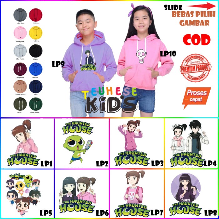 HARI KOO HARIKOO THE HAUNTED HOUSE SHINBI HOUSE CHILDRENS HOODIE JACKET - สีดํา, L