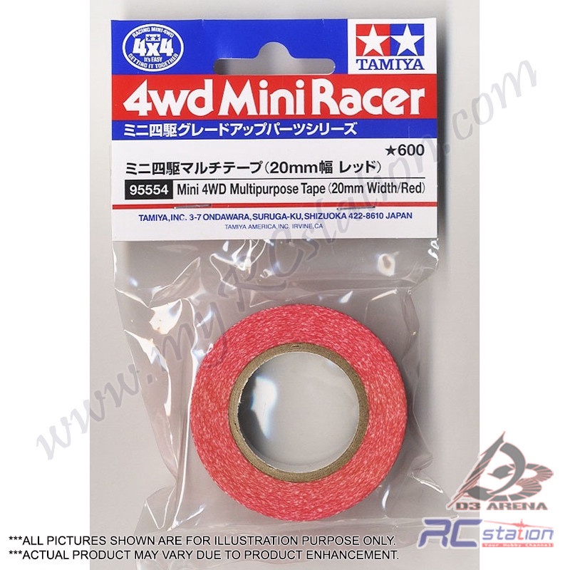Tamiya 9554 - Mini 4WD เทปอเนกประสงค์ (กว้าง 20 มม. สีแดง) [95554]
