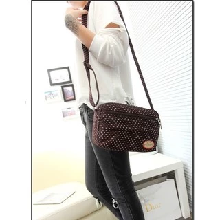 (ใส่โค้ดลดเพิ่ม MMS15BAG) Fashion handbag กระเป๋าสะพายผ้าใบ สำหรับผู้หญิง มีหลายช่องT-797