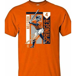 เสื้อยืด ลาย Houston Astros Springer สีส้มสามารถปรับแต่งได้