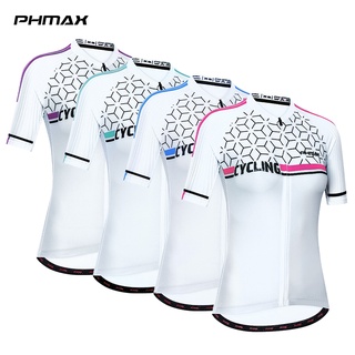 Phmax เสื้อปั่นจักรยาน แขนสั้น สไตล์ฤดูร้อน สําหรับผู้หญิง Ropa Ciclismo