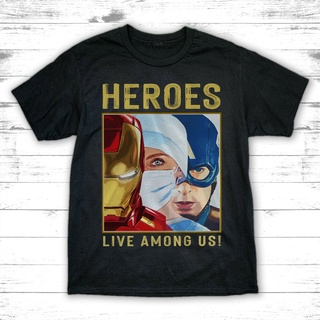 เสื้อยืด ผ้าฝ้าย พิมพ์ลาย NGF32T65E Nurse Heroes Live Among Us O65YT671008สามารถปรับแต่งได้