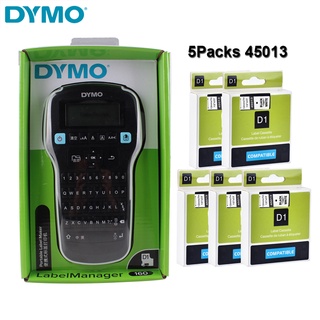 ของแท้ เทปฉลากเครื่องพิมพ์ Dymo LabelManager LM160 LM-160 45013 45010 45011 สําหรับ Dymo D1 12 มม. 5 ชิ้น