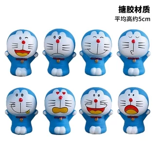 4ชิ้น/สีชมพูโดราเอมอนเค้กตกแต่งเครื่องประดับหุ่นยนต์แมวบินกริ๊งแมวอุปกรณ์เบเกอรี่เด็กโปรดการ์ตูนตกแต่งเค้ก