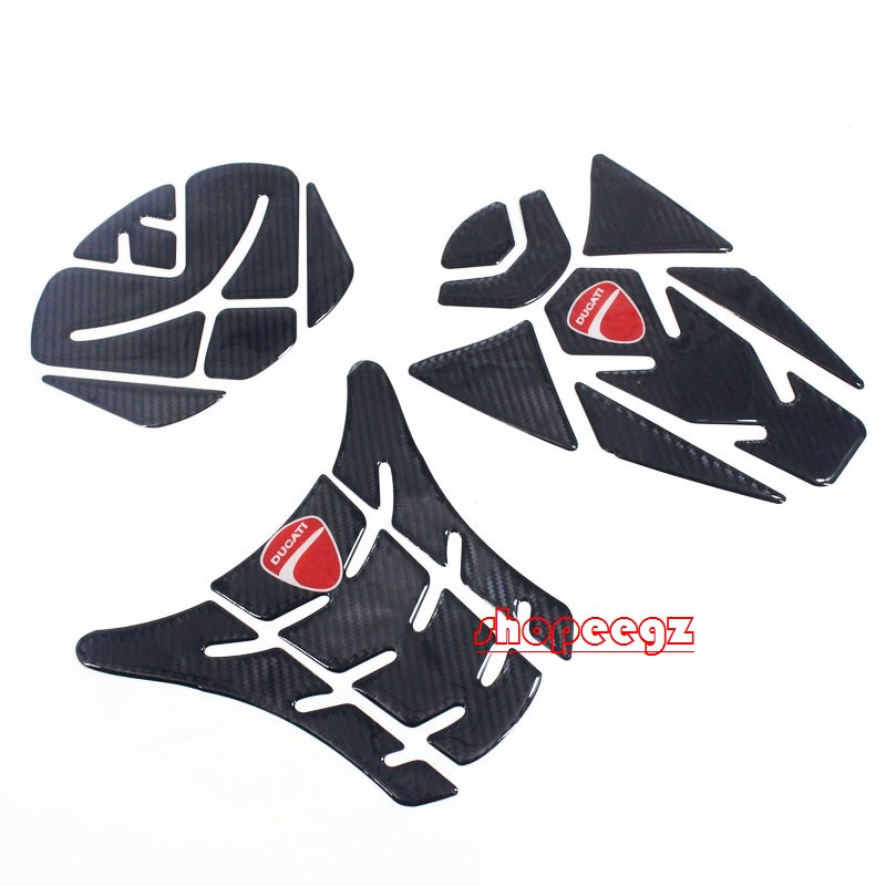 Spmoto Ducati 848 1098 1198 1199 999 996 796ดัดแปลงคาร์บอนไฟเบอร์สติ๊กเกอร์ถังน้ำมันเชื้อเพลิงดอกไม้
