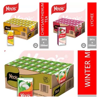 น้ำเก้กฮวยพร้อมดื่ม ยกลัง24 กล่อง 250 มล. ยี่ห้อ yeos