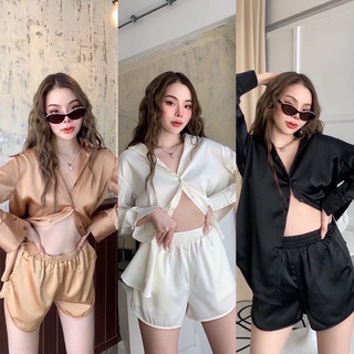 Satin set🤍🤎🖤✨(450฿) 🤍🤎🖤✨