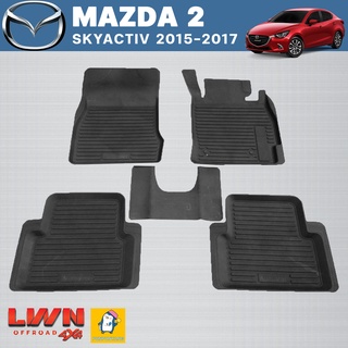 ผ้ายางปูพื้นรถเข้ารูปเกรด Premium รุ่น MAZDA2 Skyactiv 2018-2022 เข้าชุด ขอบยกสูงกันน้ำหก มีรับประกันทุกชิ้น