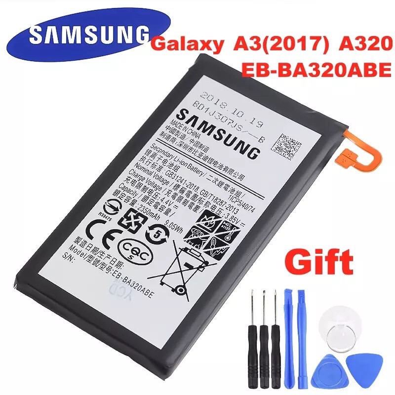แบตเตอรี่SAMSUNG  EB-BA320ABE 2350MAhสำหรับSamsung GalaxyA3(2017)a320 SM-A320F A320Y A320FL A320F/DS