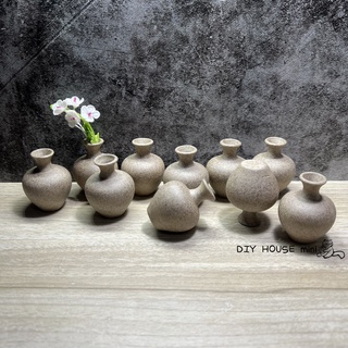 แจกันเซรามิกจิ๋ว แจกันจิ๋ว (ทรงอ้วน)ลาย Stoneware #ของจิ๋ว #miniature