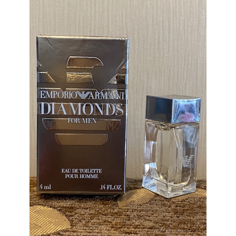 EMPORIO ARMANI DIAMONDS FOR MEN EAU DE TOILETTE SPLASH 4 ML/ OZ.  MINIATURE NIB. | Shopee Thailand