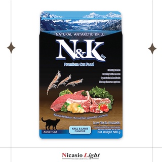 อาหารแมว N&amp;K Krill&amp;Lamb รสกุ้งคริลล์และแกะ 500 G.