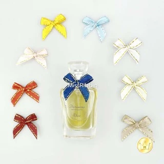 Missribbinโบว์จิ๋ว ริบบิ้นผ้าขอบทอง แพค100ชิ้น