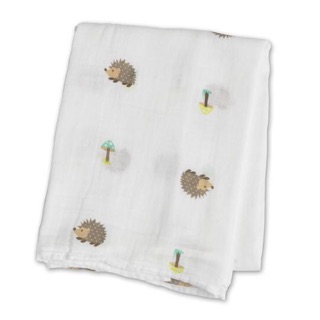 Lulujo ผ้าอ้อมมัสลินคอตตอน Cotton Muslin Swaddle - Happy Hedgehog