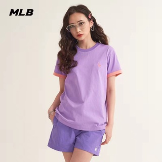 MLB (พร้อมส่ง) เสื้อยืด MLB เสื้อยืดคอกลมNY เสื้อคู่รัก เสื้อยืดหญิงชาย ของแท้💯%