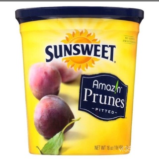 ลูกพรุนซันสวีท(SUNSWEET) ไม่มีเม็ด กระปุกเหลือง(หวานน้อย) ขนาด 4 กรัม 1M2n