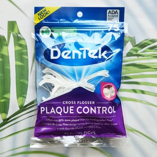 (DenTek®) Cross Flosser Plaque Control Mouthwash Blast 75 Count ไหมขัดฟัน