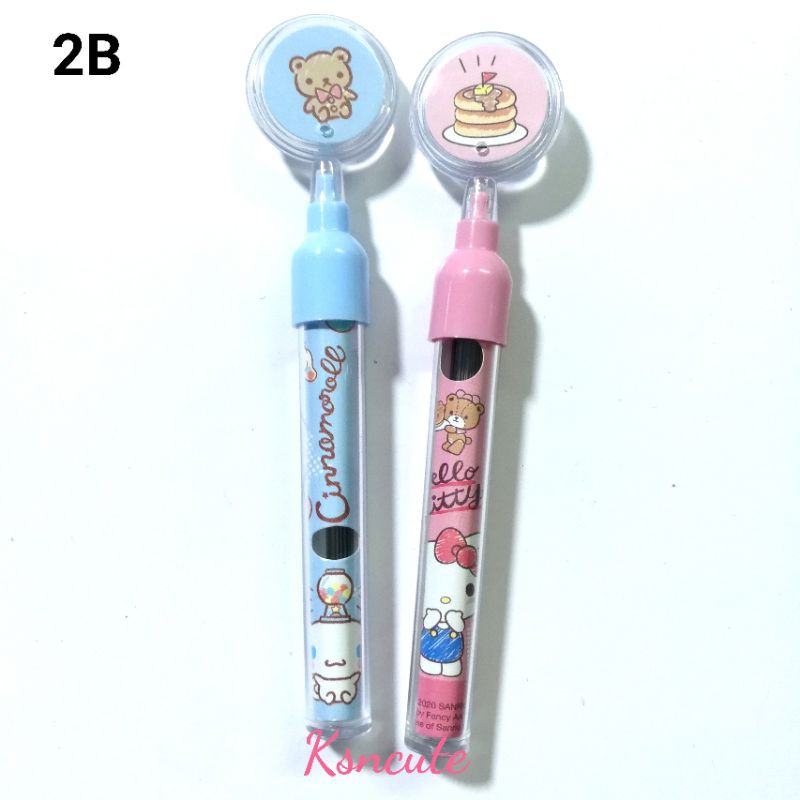 ไส้ดินสอ 2B (3ชิ้น) ลายขวด HelloKitty  ,cinnamoroll ไส้ดินสอ ลิขสิทธิ์