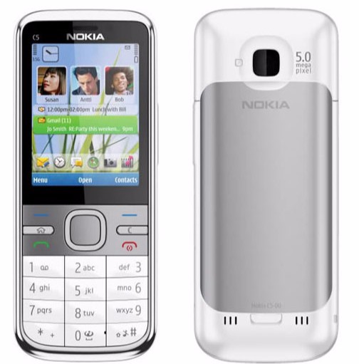 โทรศัพท์มือถือโนเกียปุ่มกด NOKIA  C5 (สีขาว)  3G/4G รุ่นใหม่2020 รองรับภาษาไทย
