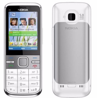 โทรศัพท์มือถือโนเกียปุ่มกด NOKIA  C5 (สีขาว)  3G/4G รุ่นใหม่2020 รองรับภาษาไทย