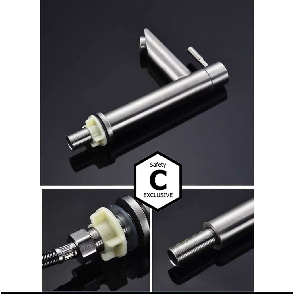 [C_HOME]ก๊อกน้ำอ่างล้างหน้า ทรงสูงหัวไม้ขีด มี2แบบ แบบปากงอและปากตรง วัสดุทำจากสแตนเลส304 - รูปที่ 4