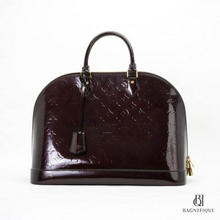 LOUIS VUITTON ALMA GM RED BURGUNDY VERNIS GHW