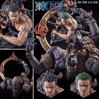 Zuoban Studio One Piece เต็มพิกัดสลัดจอมลุย วันพีช Roronoa Zoro โรโรโนอา โซโร กลุ่มโจรสลัดหมวกฟาง Resin Statue สูง 36 cm