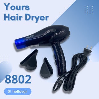 ไดร์เป่าผม Yours Hair Dryer  2000W  (type:8802) สินค้าพร้อมส่ง