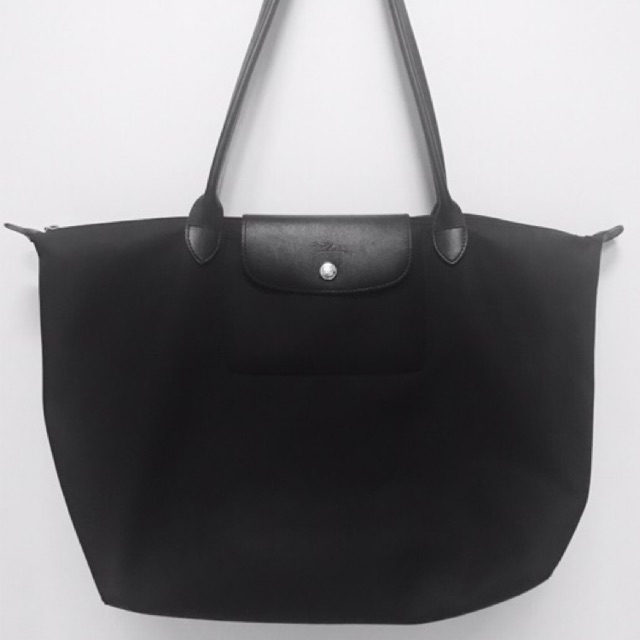 กระเป๋า LONGCHAMP Le Pliage Neo หูยาว ไซส์ M สีดำ