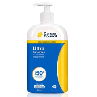 พร้อมส่ง ขวดปั๊ม500mL Cancer Council SPF 50+ Ultra 500ml Pump