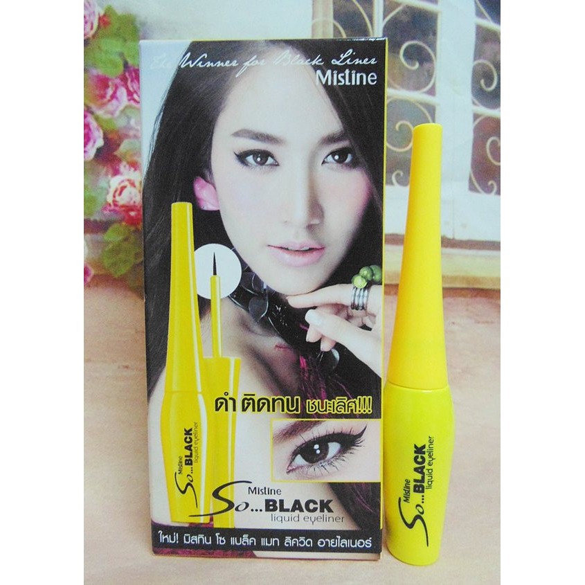 mistine so black matte liquid eyeliner อายไลเนอร์ มิสทีน