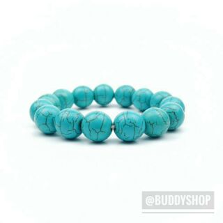 สร้อยข้อมือหินนำโชค เทอร์ควอยส์ Turquoise 12 Mm