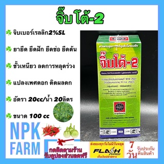 จิ๊บโต้2 ขนาด 100 ซีซี จิบเบอเรลลิก 2% gibberellic acid ยายืด ยืดช่อ ยืดดอก ยืดฝัก เปลี่ยนเพศดอก ช่วยติดผล ลดการหลุดร่วง