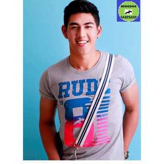 rudedog เสื้อคอกลมชาย รุ่น Art สีเทาอ่อน