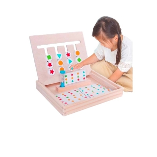 Montessori ของเล่นไม้ฝึกสมอง สี่สี สําหรับเด็ก