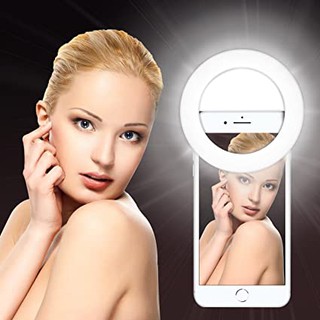 📌ไฟเซลฟี่ [ติดมือถือ] 💥Selfie Ring Light ชาร์จไฟได้ แบบพกพา LED