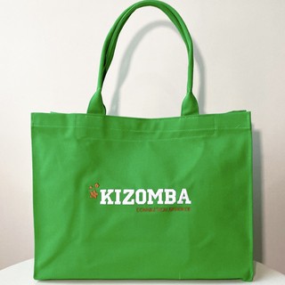 กระเป๋าผ้าแคนวาสสีสดอย่างดี ปัก Kizomba, Colorful Kizomba Canvas Bag