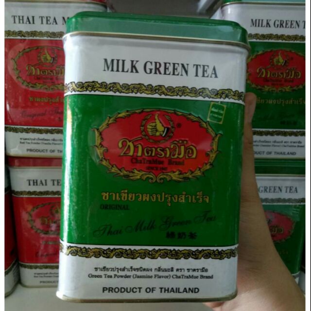 ชาตรามือแบบกระป๋อง ชาเขียว บรรจุ 50 ซอง