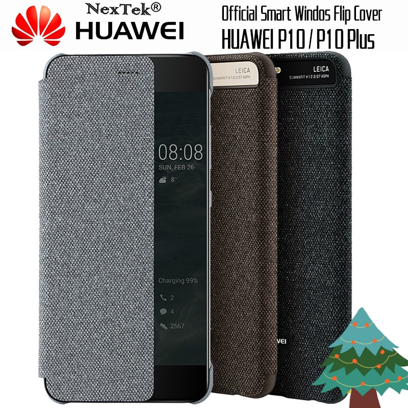 แท้100% HUAWEI P10 flip Case P10plus Smart Touch View Window Cover Magnetic Funda Official Huawei P10 Plus Phone Cases แท้เคสโทรศัพท์มือถือสําหรับ Huawei P 10 Plus P10Plus