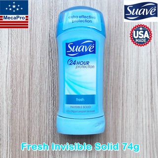 80% OFF Sale!! Suave® Womens Deodorant &amp; Antiperspirant Fresh Invisible Solid 74g โรลออนสติ้ก ผลิตภัณฑ์ระงับกลิ่นกาย