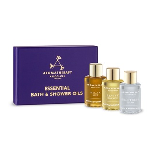 Aromatherapy Associates London (อโรมาเธอราพี เเอซโซซิเอส ลอนดอน) -ออยสำหรับอาบน้ำ Essential Bath &amp; Shower Oils (9ml x 3)