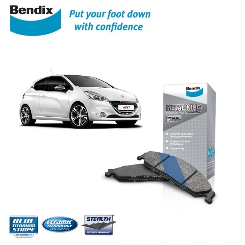 ผ้าเบรคหลัง Bendix DB1192MKT - Peugeot 208/ Peugeot 308/ Peugeot 405