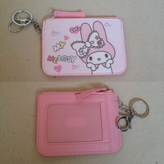 กระเป๋าใส่เหรียญ ใส่บัตร ใส่คีร์การ์ด ในอันเดียวกันค่ะ ลาย มายเมโลดี้ mymelody ขนาด 12x9 ซม.