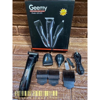 ปัตตาเลี่ยนตัดผมเเละโกนหนวด 3in1 Geemy รุ่น GM-593